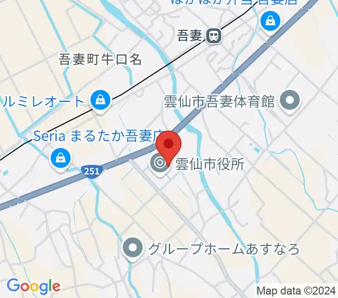 雲仙市吾妻町ふるさと会館の地図