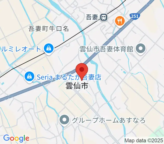 雲仙市吾妻町ふるさと会館の地図