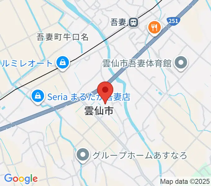 雲仙市吾妻町ふるさと会館の地図