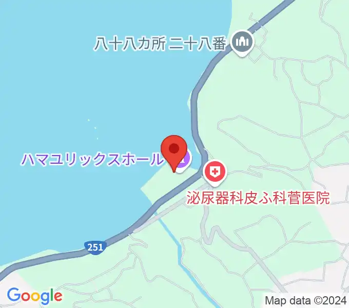 ハマユリックスホールの地図