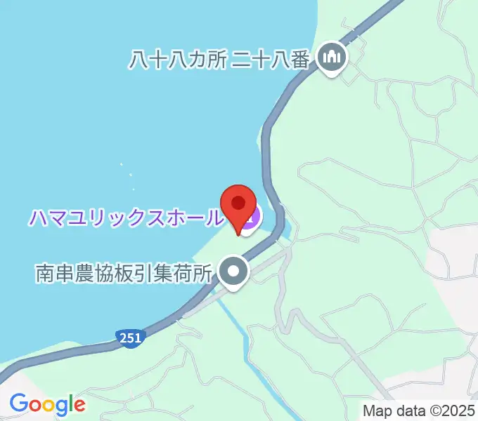 ハマユリックスホールの地図