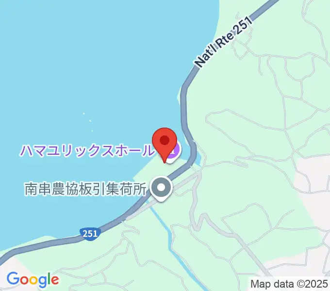 ハマユリックスホールの地図