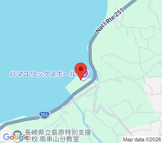 ハマユリックスホールの地図