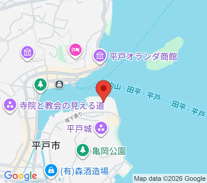 平戸文化センターの地図