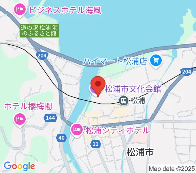 松浦市文化会館の地図