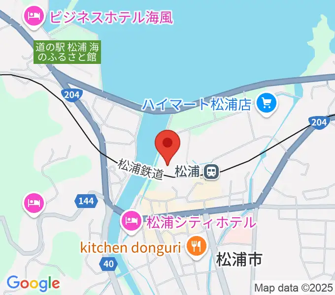 松浦市文化会館の地図