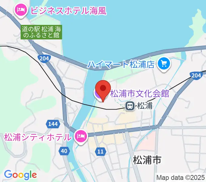 松浦市文化会館の地図
