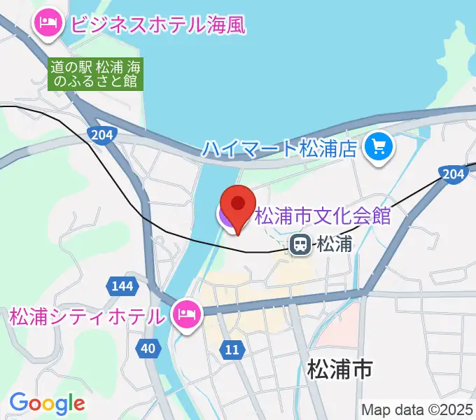 松浦市文化会館の地図