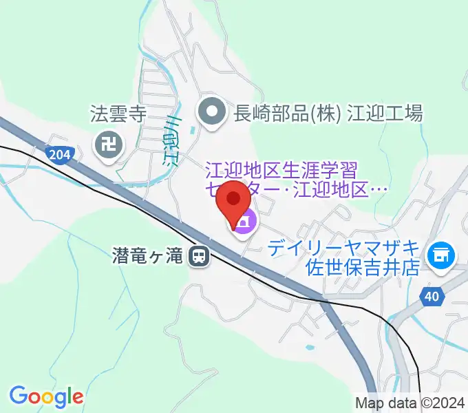 江迎地区文化会館インフィニタスの地図