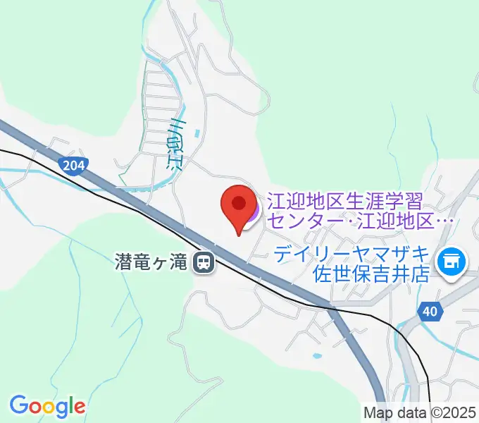 江迎地区文化会館インフィニタスの地図