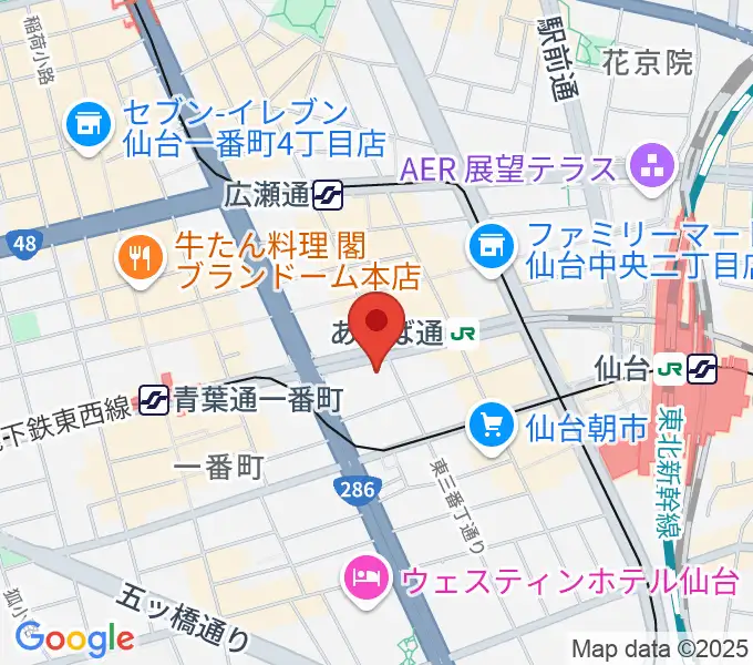 シアーミュージック仙台校の地図
