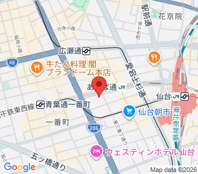 シアーミュージック仙台校の地図