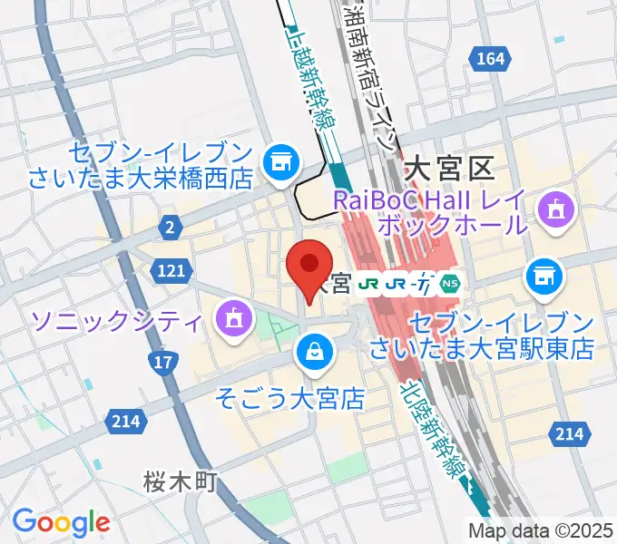 シアーミュージック大宮校の地図