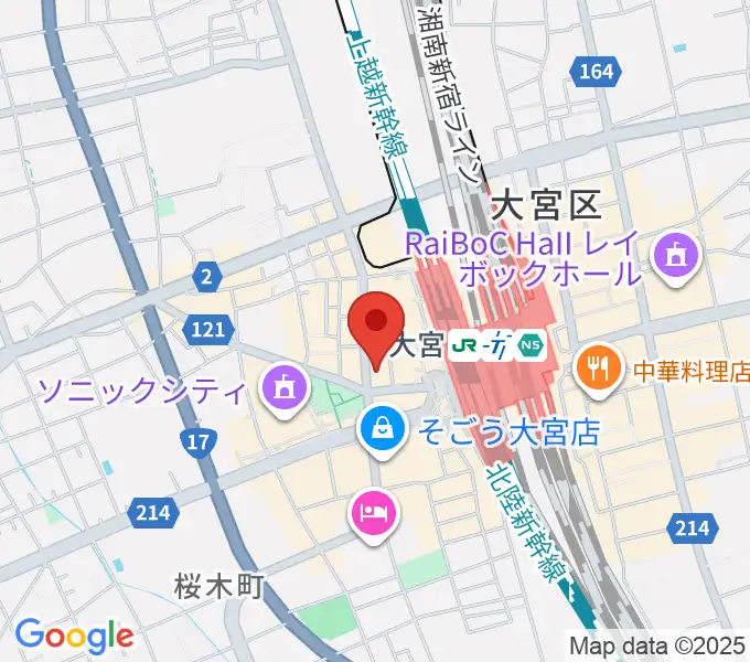 シアーミュージック大宮校の地図