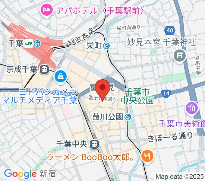 シアーミュージック 千葉校の地図