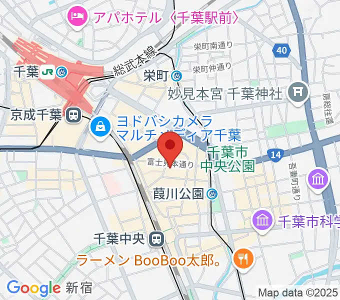 シアーミュージック 千葉校の地図
