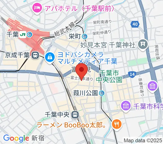 シアーミュージック 千葉校の地図