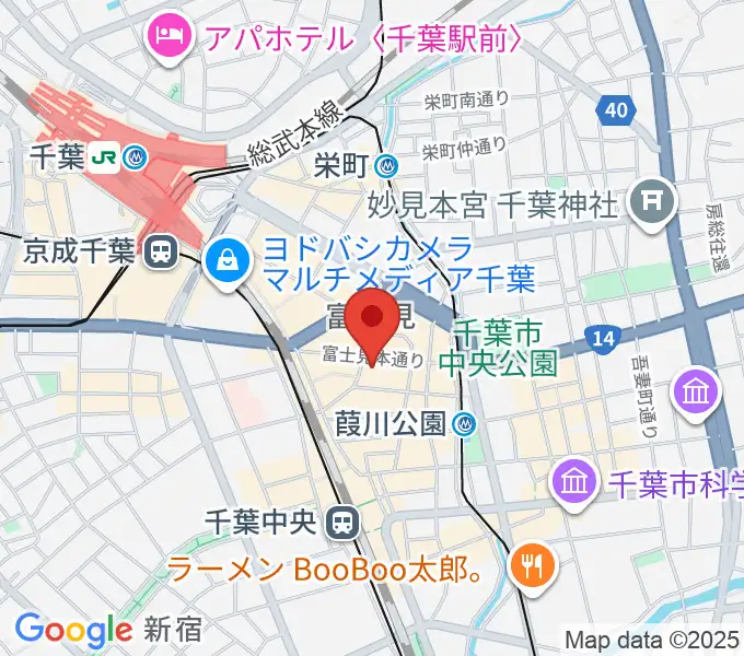 シアーミュージック 千葉校の地図