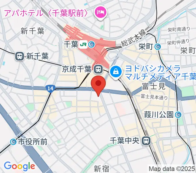 シアーミュージック 千葉校の地図