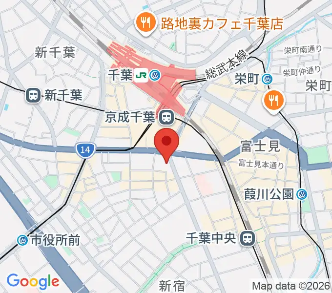 シアーミュージック 千葉校の地図