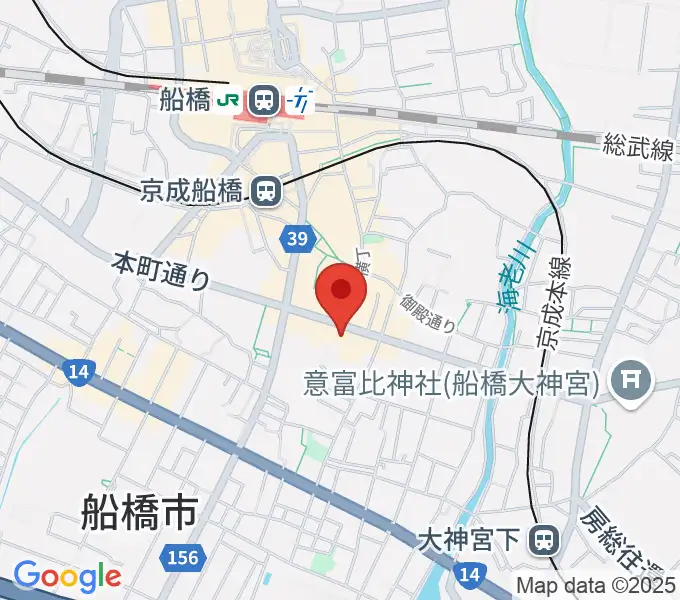 シアーミュージック 船橋校の地図