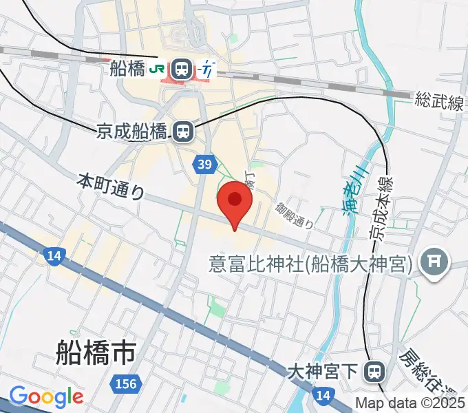 シアーミュージック 船橋校の地図