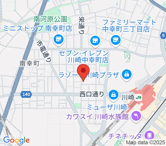 シアーミュージック 川崎校の地図