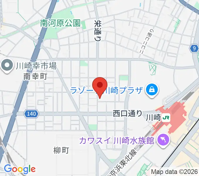 シアーミュージック 川崎校の地図