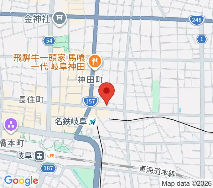 シアーミュージック 岐阜校の地図