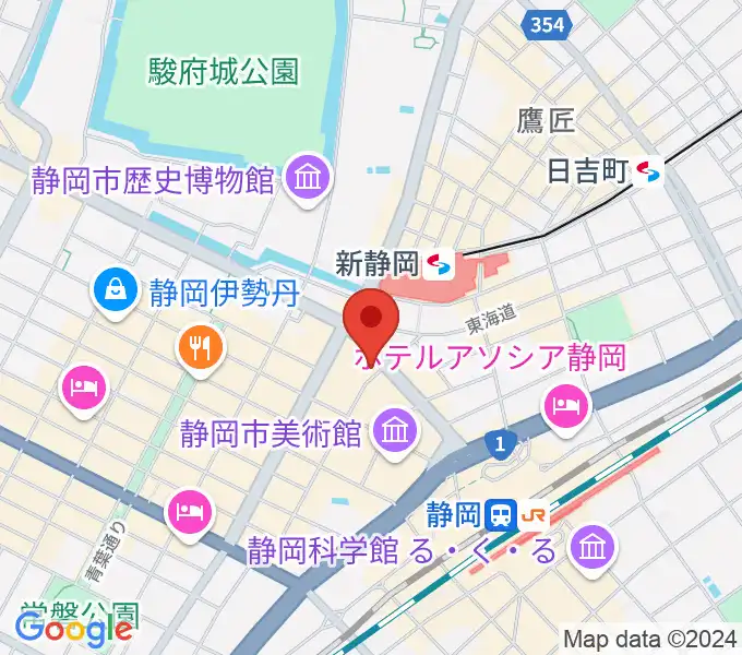 シアーミュージック 静岡校の地図