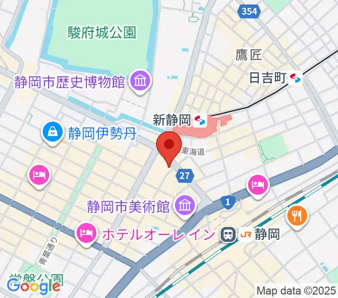 シアーミュージック 静岡校の地図