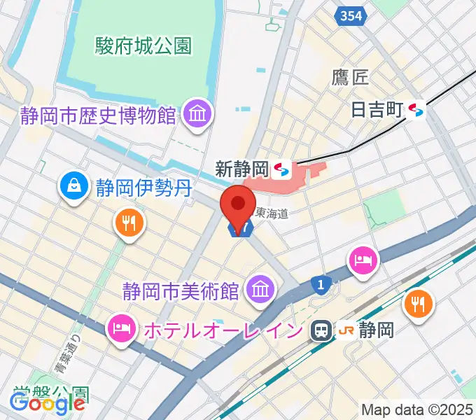 シアーミュージック 静岡校の地図