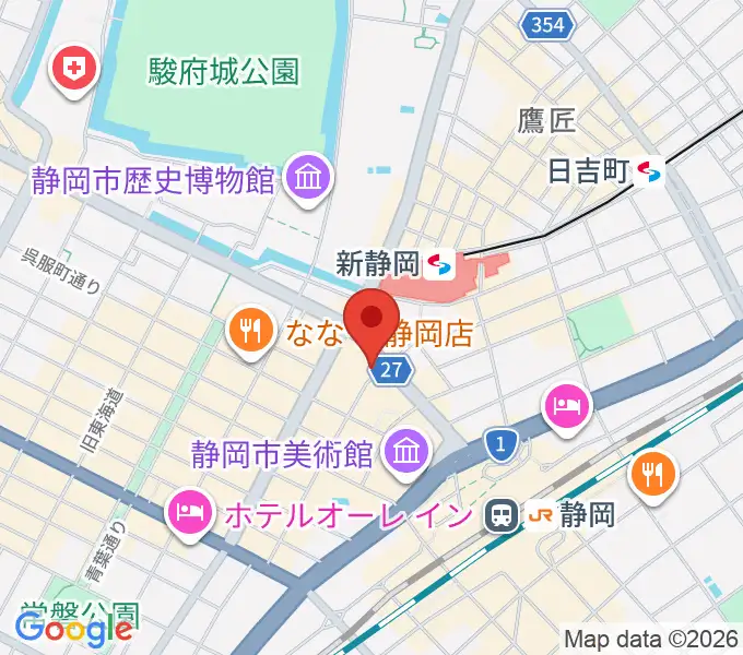 シアーミュージック 静岡校の地図