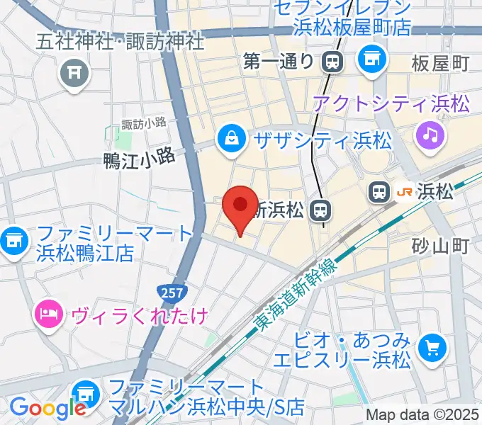 シアーミュージック 浜松校の地図
