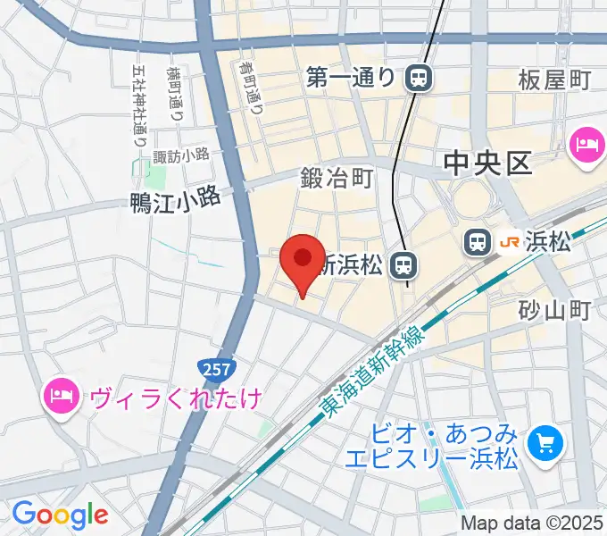 シアーミュージック 浜松校の地図