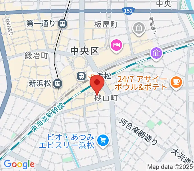 シアーミュージック 浜松校の地図