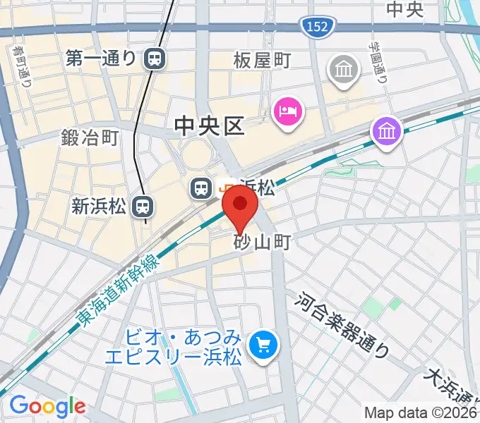 シアーミュージック 浜松校の地図