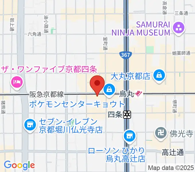シアーミュージック京都校の地図