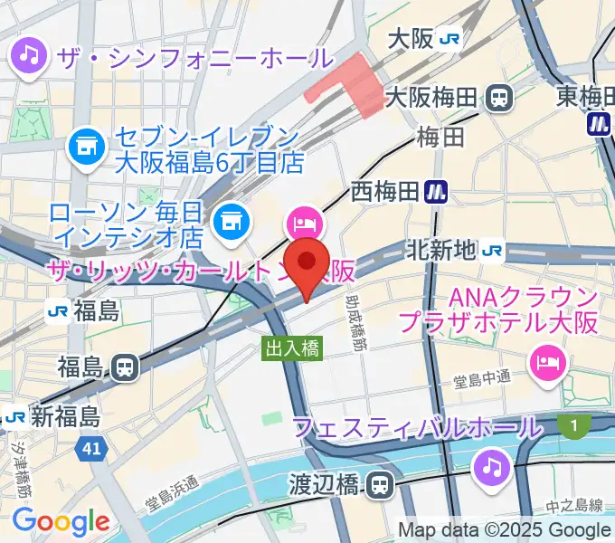 シアーミュージック 大阪校の地図