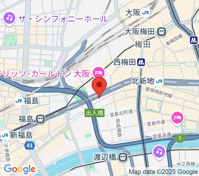 シアーミュージック 大阪校の地図