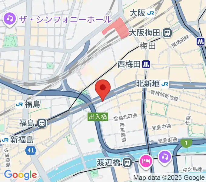 シアーミュージック 大阪校の地図