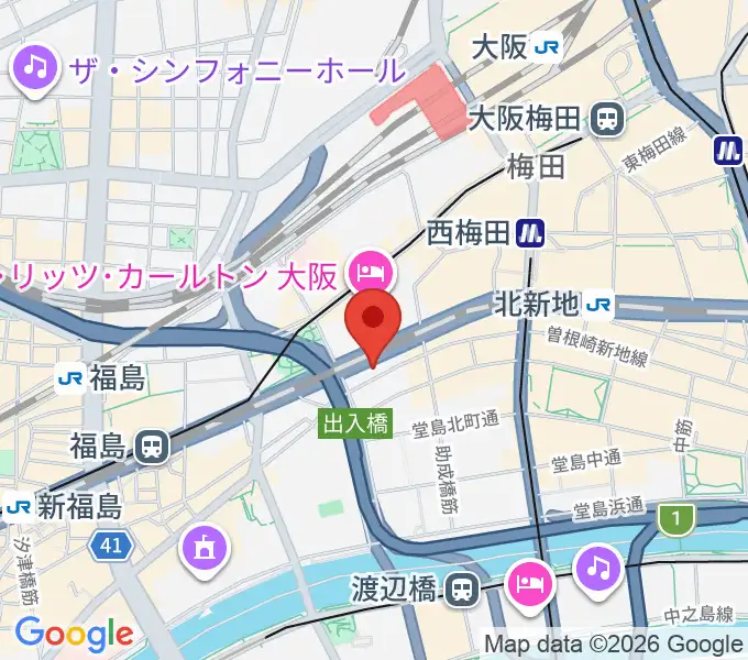 シアーミュージック 大阪校の地図