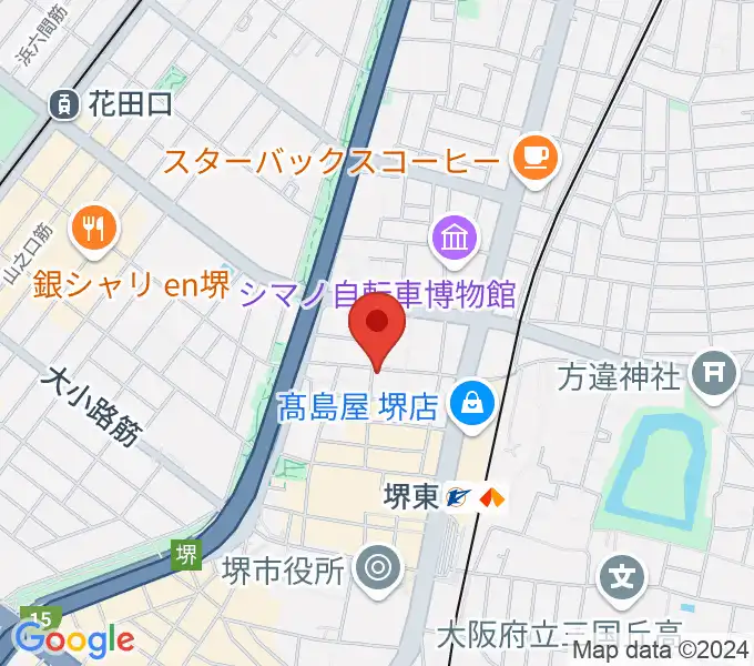 シアーミュージック堺東校の地図