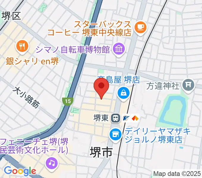シアーミュージック堺東校の地図