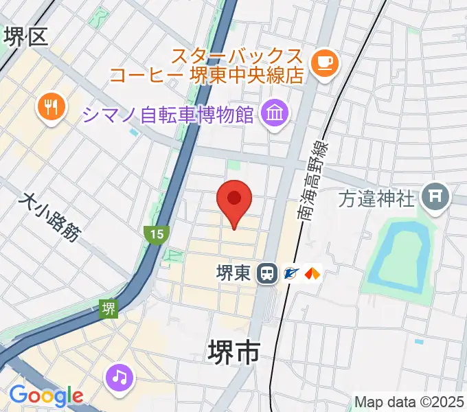 シアーミュージック堺東校の地図