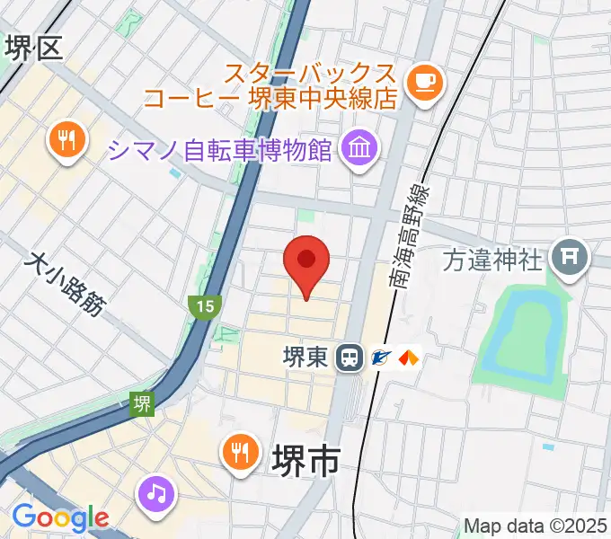 シアーミュージック堺東校の地図