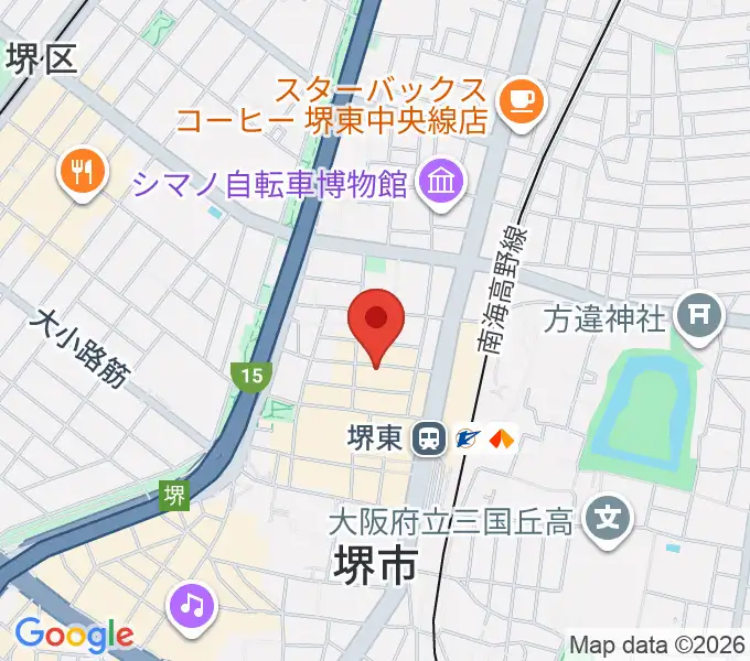 シアーミュージック堺東校の地図