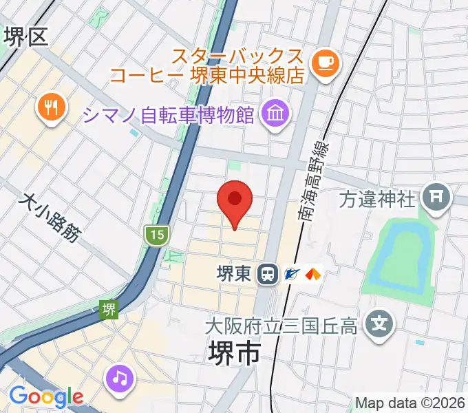 シアーミュージック堺東校の地図