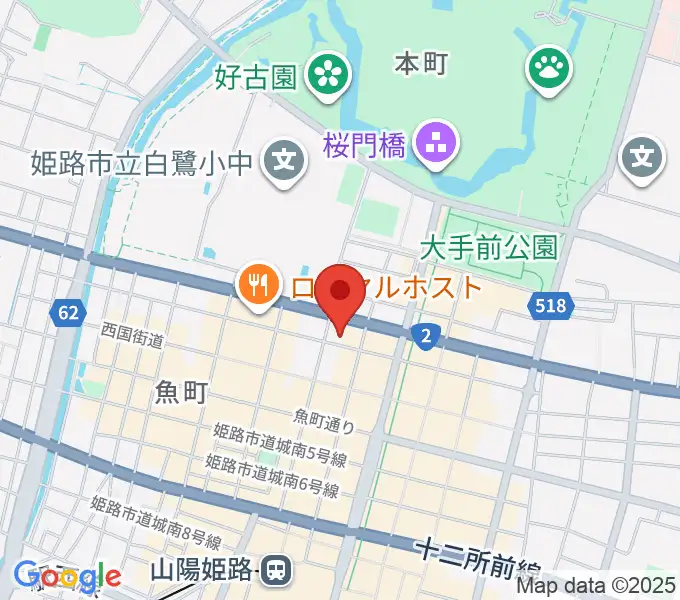 シアーミュージック 姫路校の地図