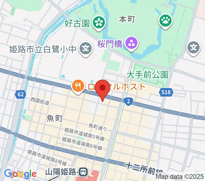 シアーミュージック 姫路校の地図